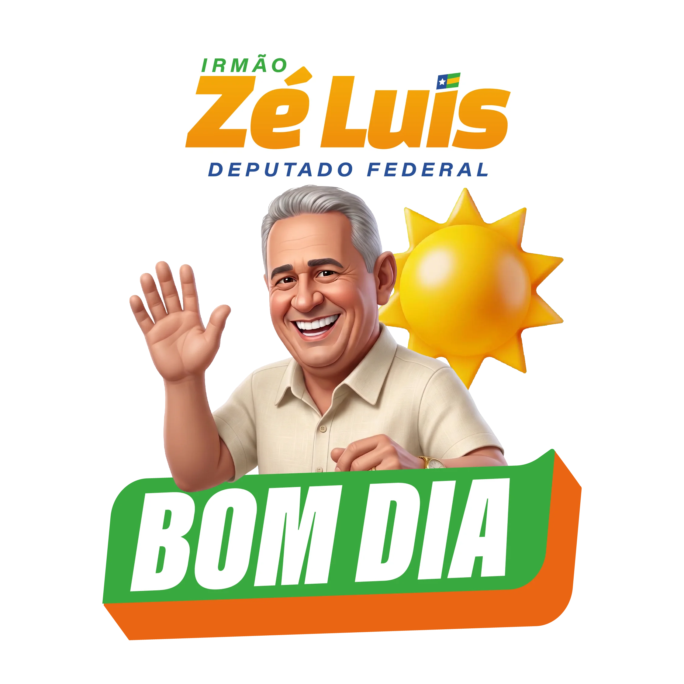 Figurinha Bom Dia do Abençoado